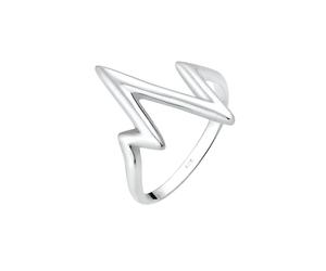 Elli Pierścień Geo Herzschlag 925 Sterling Silber 54 mm Damen