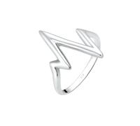 Elli Pierścień Geo Herzschlag 925 Sterling Silber 58 mm Damen