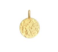 Elli Plättchen Disc Organic Struktur 925 Silber goldfarben Damen