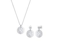 Elli Plättchen Organic Kette Ohrhänger 925 Silber silberfarben Damen