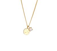 Elli Plättchen Synthetischer Opal Weiß 925 Sterling Silber goldfarben Damen