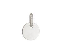 Elli Platte Rund mit Zirkonia Weiß 925 Sterling Silber silberfarben Damen