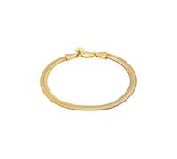 Armband ELLI PREMIUM "Flach Elegant Schlangenkette 925 Silber" Gr. 18, gold, Armbänder, Damen, 18cm, ohne Stein, Silber 925 (Sterlingsilber), Armband (15644754-18)