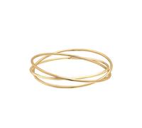 Elli Armband - Armband Armreif Dreifach Triple Verschlungen 925 S - Gr. 20 CM - in Gold - für Damen