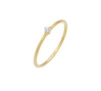 Elli PREMIUM, Ring Stapelring Topas Solitär Verlobung 925 Silber in gold, Schmuck für Damen Gr. 56 mm