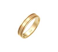 Elli PREMIUM, Ring Paarring Bandring Trauring Hochzeit 925 Silber in gold, Schmuck für Damen Gr. 62 mm