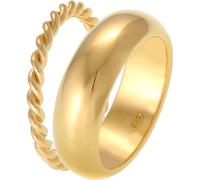 Elli PREMIUM Bandring 2er Set Basic Twisted Gedreht 925 Silber 52 Damen