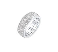 Elli PREMIUM Bandring Microsetting Zirkonia Kristall 925 Silber 56 Damen