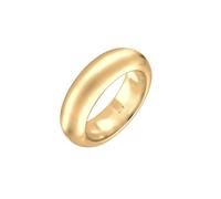 Fingerring ELLI PREMIUM "Bandring 925 Sterling Silber" Gr. 58, gold, Fingerringe, Damen, 58mm, ohne Stein, Silber 925 (Sterlingsilber), 6mm, Fingerring (97837850-58) gold