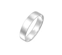 Elli PREMIUM, Ring Bandring Trauring Basic 585 Weißgold in weiß, Schmuck für Damen Gr. 52 mm