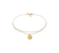 Elli PREMIUM Choker Layer Sonne Süßwasserperlen 925 Silber 36 Damen