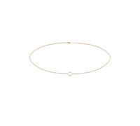 Elli PREMIUM Choker Panzerkette Kreis Geo Design 375 Gelbgold 40 Damen