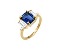 Elli Ring - Ring Cocktail Quartz Topas Edelstein 925 Silber ve - Gr. 54 MM - in Blau - für Damen