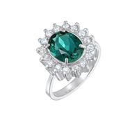 Elli PREMIUM Cocktailring Quarz Grün Royal Zirkonia 925 Silber 56 Damen