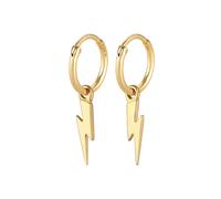 Elli PREMIUM Creolen Ohrhänger Blitz Symbol 925 Silber rhodiniert goldfarben