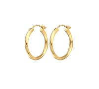 Elli PREMIUM Creolen Twisted Gedreht Trend 925 Silber goldfarben Damen