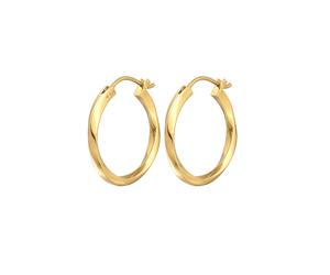 Elli PREMIUM Creolen Twisted Gedreht Trend 925 Silber goldfarben Damen