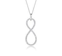 Halskette Infinity Kristalle Endless 925 Silber Elli Premium Silber 001 (Artikelnummer: 4O472/40X001)
