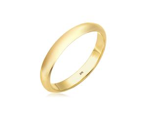 Elli PREMIUM Ehering Bandring Klassisch 375 Gelbgold 52 Damen