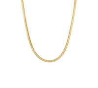 Elli PREMIUM Flach Elegant Schlangenkette Fischgräte 925 Silber goldfarben Damen