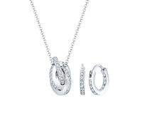Elli PREMIUM Geo Kreis Knoten 925 Silber, mit Kristallen von Swarovski® silberfarben Damen