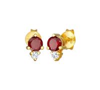 Elli PREMIUM Granat Rot Liebe Topas 925 Silber vergoldet OneSize Damen