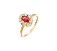 Elli Ringe - Ring Granat Topas Klassik 585 Gelbgold - Gr. 58 MM - in Gold - für Damen