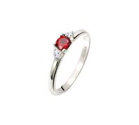 Elli PREMIUM Granat Topas Klassik Rund 925 Silber vergoldet 56 Damen