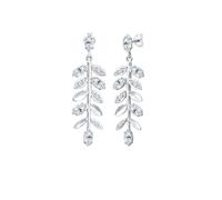 Elli Paar Ohrhänger »Hänger Blatt Swarovski® Kristalle 925er Silber«