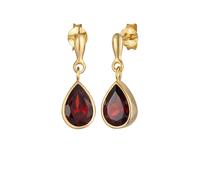 Elli PREMIUM Hänger Tropfen Granat Rot 925 Silber vergoldet OneSize Damen
