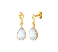 Elli PREMIUM Hänger Tropfen Mondstein 925 Silber vergoldet OneSize Damen