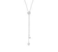 Elli Premium Halskette Damen Halskette Y-Chain Kreis Geo mit Kristalle | 925 Sterling Silber