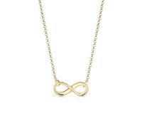 Elli PREMIUM Halskette Damen Infinity Unendlichkeit Symbol in 375 Gelbgold