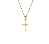 Elli PREMIUM Halskette Damen Kreuz Anhänger Elegant aus 585 Gelbgold