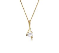 Elli PREMIUM Halskette Damen mit Zirkonia Steinen in 585 Gelbgold