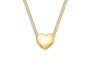 Elli PREMIUM Herz Liebesbeweis Elegant 585 Gelbgold 45 Damen