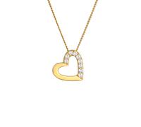 Elli PREMIUM Herz Zirkonia 585 Gelbgold 45 Damen