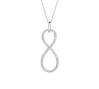 Halskette Infinity Kristalle Endless 925 Silber Elli Premium Silber 001 (Artikelnummer: 4O472/40X001)
