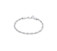 Armband ELLI PREMIUM "Kordel Gedreht Elegant Basic 925 Silber" Gr. 16, silber, Armbänder, Damen, 16cm, ohne Stein, Silber 925 (Sterlingsilber), Armband (91363932-16)