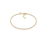 elli. PREMIUM Fußschmuck Kordelkette Basic 925 Silber Vergoldet, gold Gold