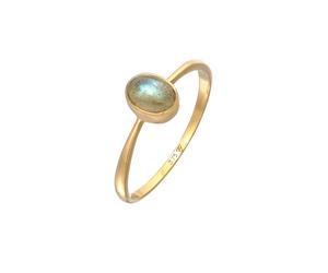 Elli PREMIUM Labradorit Solitär Verlobung 375er Gelbgold 58 Damen