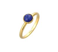 Elli PREMIUM Lapis Lazuli Edelstein Solitär 925 Silber 52 Damen