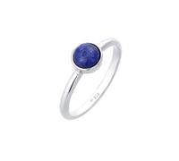 Elli PREMIUM Lapis Lazuli Edelstein Solitär 925 Silber 54 Damen