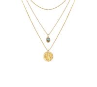 Elli PREMIUM Layer Labradorit Plättchen Anhänger 925 Silber 40 Damen