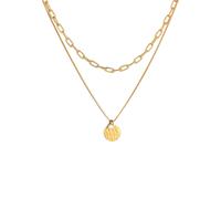 Elli PREMIUM Layer Plättchen Figaro 2-lagig 925 Silber goldfarben Damen