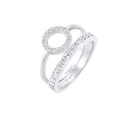Elli PREMIUM Memorie Kreis Geo 2er Set 925 Silber, mit Kristallen von Swarovski® 54 Damen