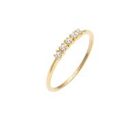 Elli PREMIUM, Ring Microsetting Topas Edelstein Valentin 375 Gelbgold in gold, Schmuck für Damen Gr. 52 mm