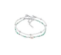 Elli PREMIUM Mondstein Amazonit Süßwasserzucht Perle 2er Set 925 Silber 16 Damen