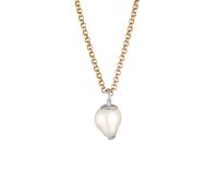 Elli PREMIUM Muschelkernperle Barock Weiß 925 Sterling Silber Vergoldet 45 Damen