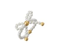 Elli PREMIUM Muschelkernperle Schleife 925 Silber vergoldet 54 Damen